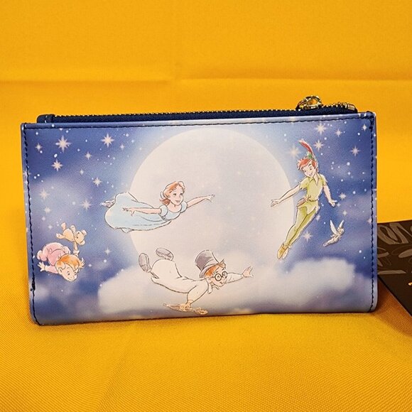 Loungefly Disney Peter Pan Second Star Flying Over City Flap Wallet NEW - Picture 1 of 13